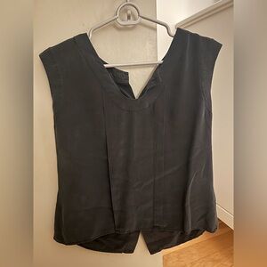CHANEL Black V-Neck Blouse